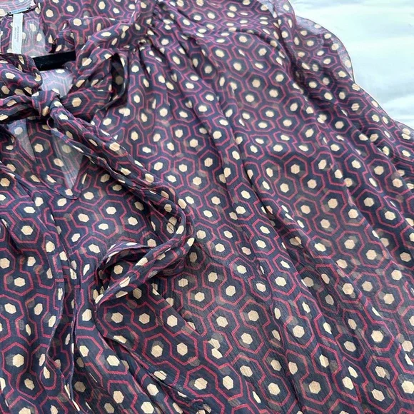 Free People Silk Sheer Blouse - Picture 2 of 5